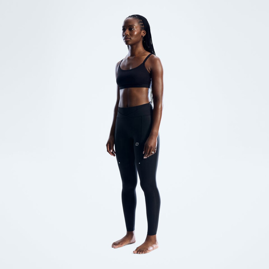 la mujer farren leggings - jet negro berghaus