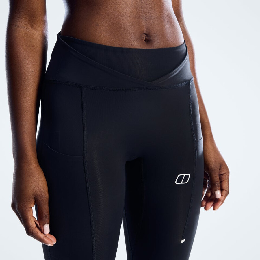 la mujer farren leggings - jet negro berghaus