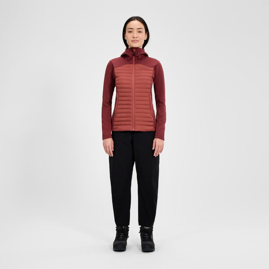 la mujer nula híbrido sintético chaqueta de aislamiento - rojo berghaus
