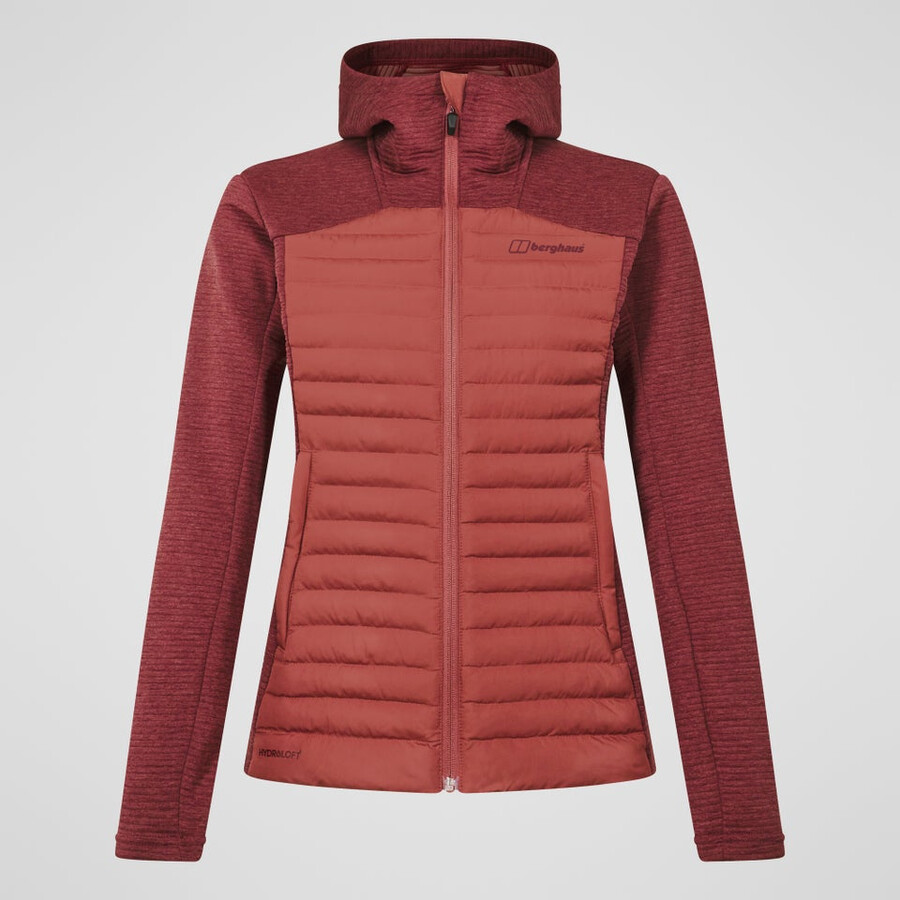 la mujer nula híbrido sintético chaqueta de aislamiento - rojo berghaus