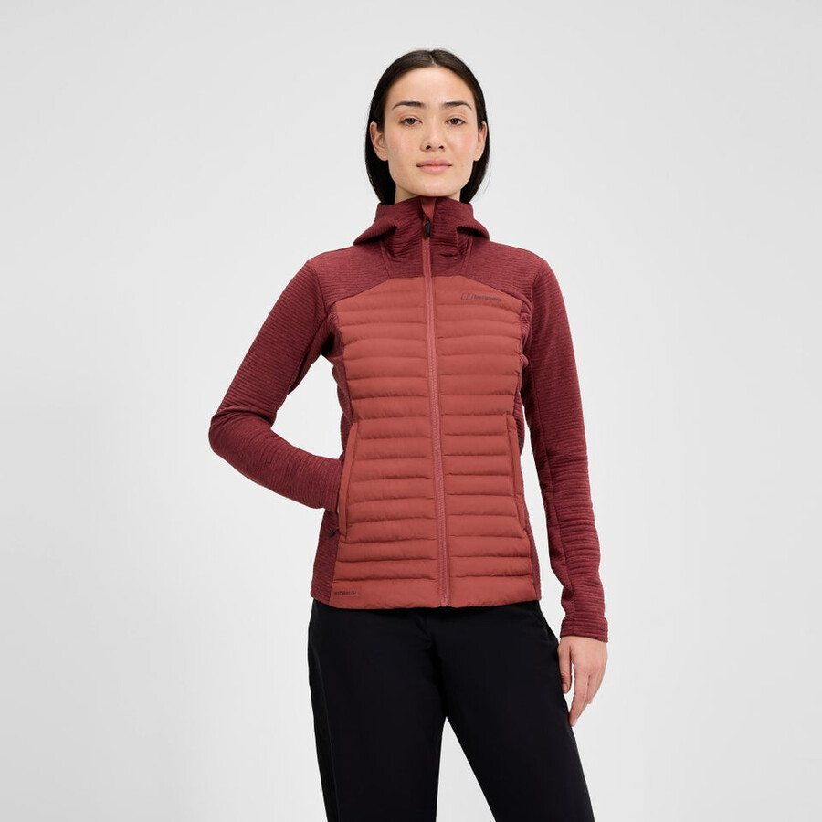 la mujer nula híbrido sintético chaqueta de aislamiento - rojo berghaus
