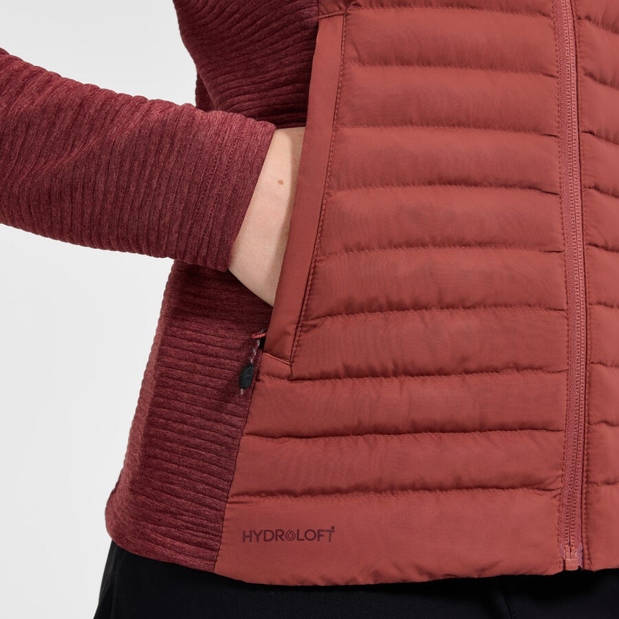 la mujer nula híbrido sintético chaqueta de aislamiento - rojo berghaus