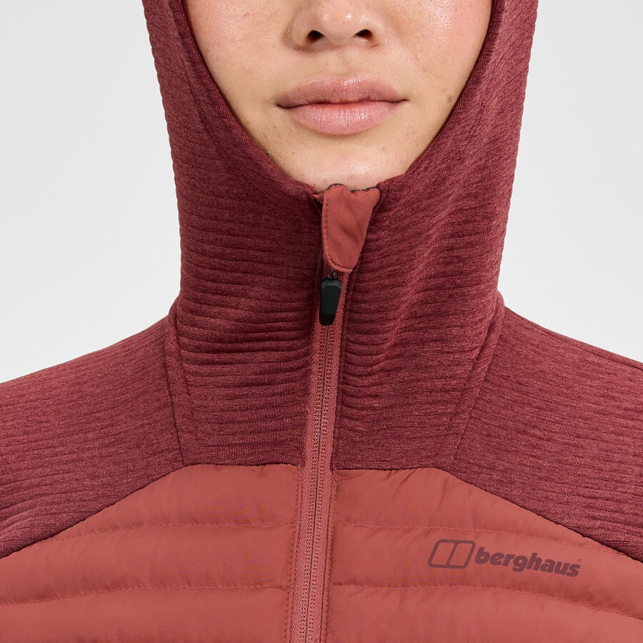 la mujer nula híbrido sintético chaqueta de aislamiento - rojo berghaus
