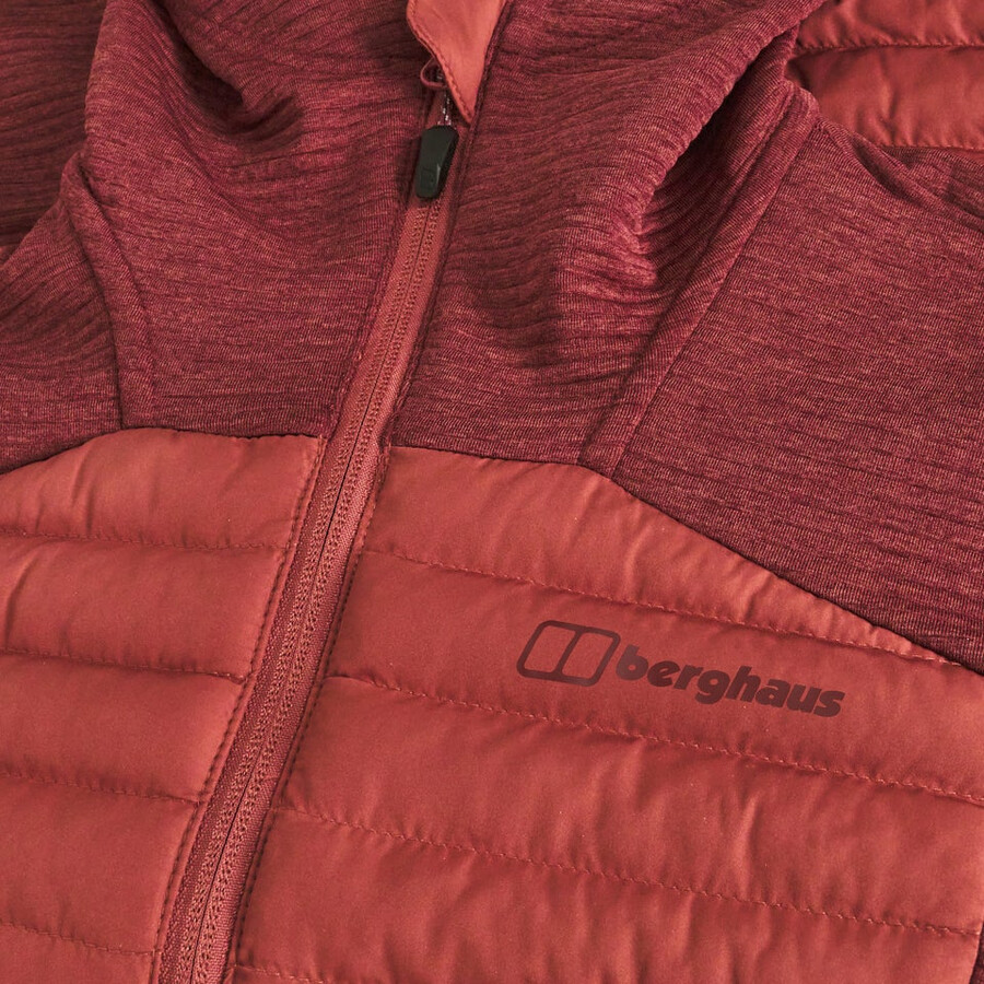 la mujer nula híbrido sintético chaqueta de aislamiento - rojo berghaus