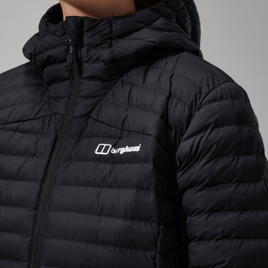 la mujer nula micro chaqueta larga - negro berghaus