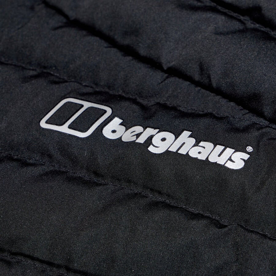 la mujer nula micro chaqueta larga - negro berghaus