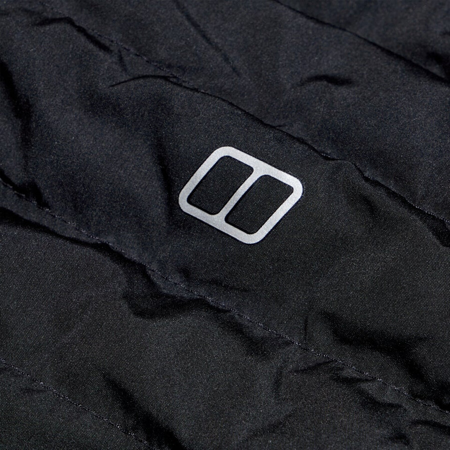 la mujer nula micro chaqueta larga - negro berghaus
