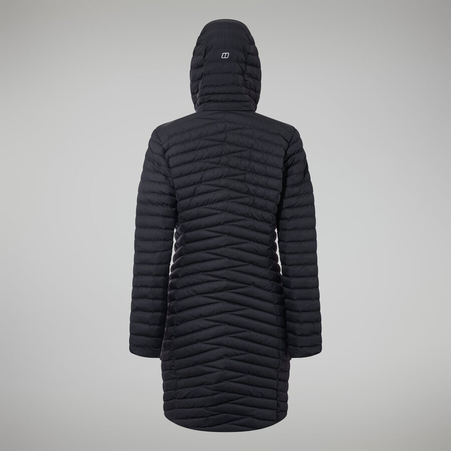 la mujer nula micro chaqueta larga - negro berghaus