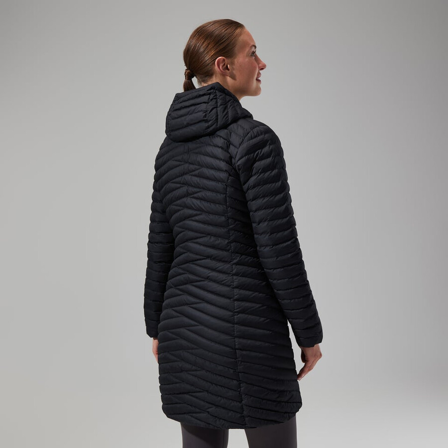 la mujer nula micro chaqueta larga - negro berghaus