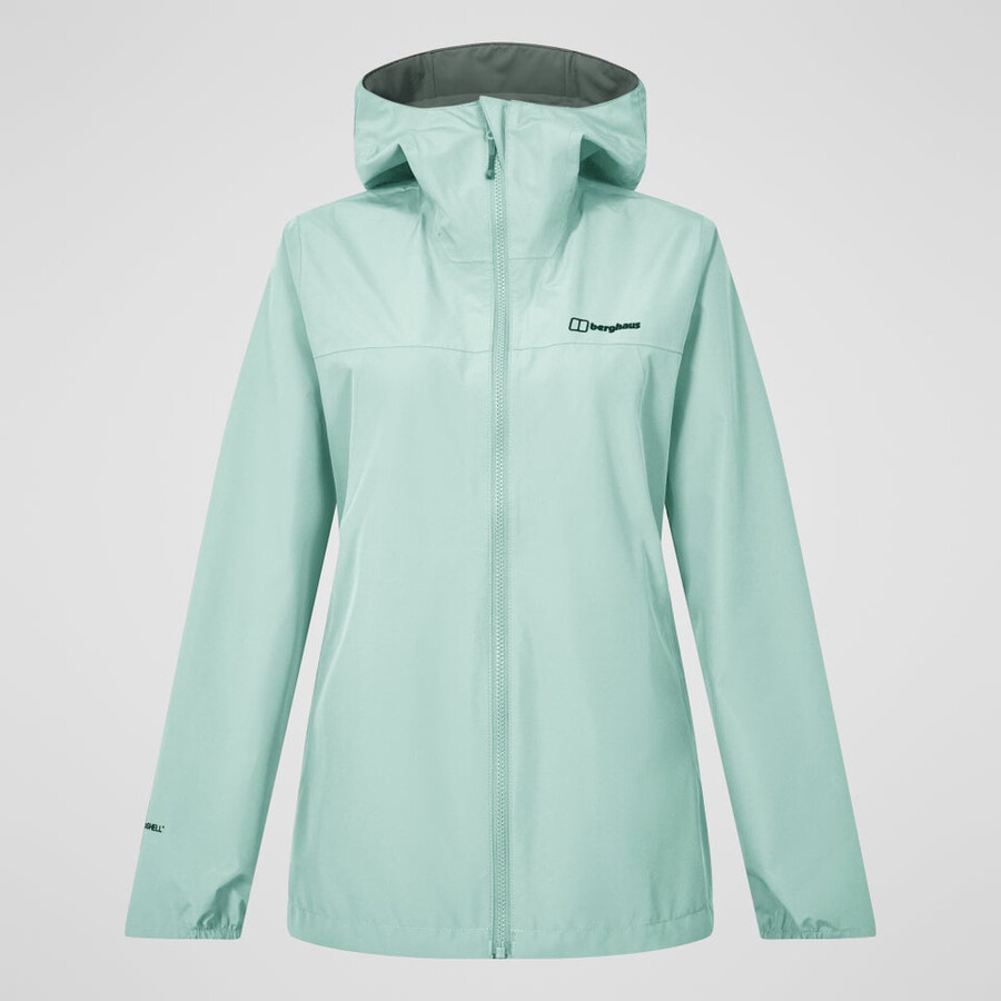 las mujeres del diluvio pro 3.0 impermeable chaqueta - verde berghaus
