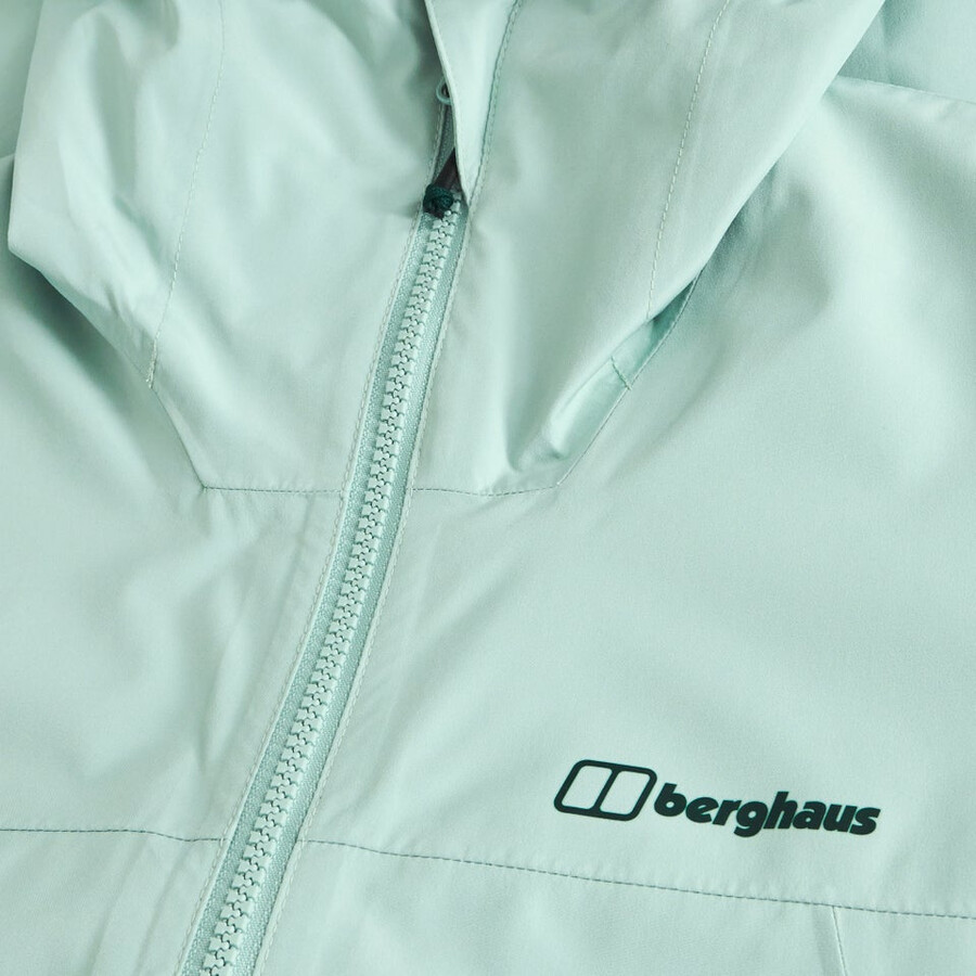las mujeres del diluvio pro 3.0 impermeable chaqueta - verde berghaus