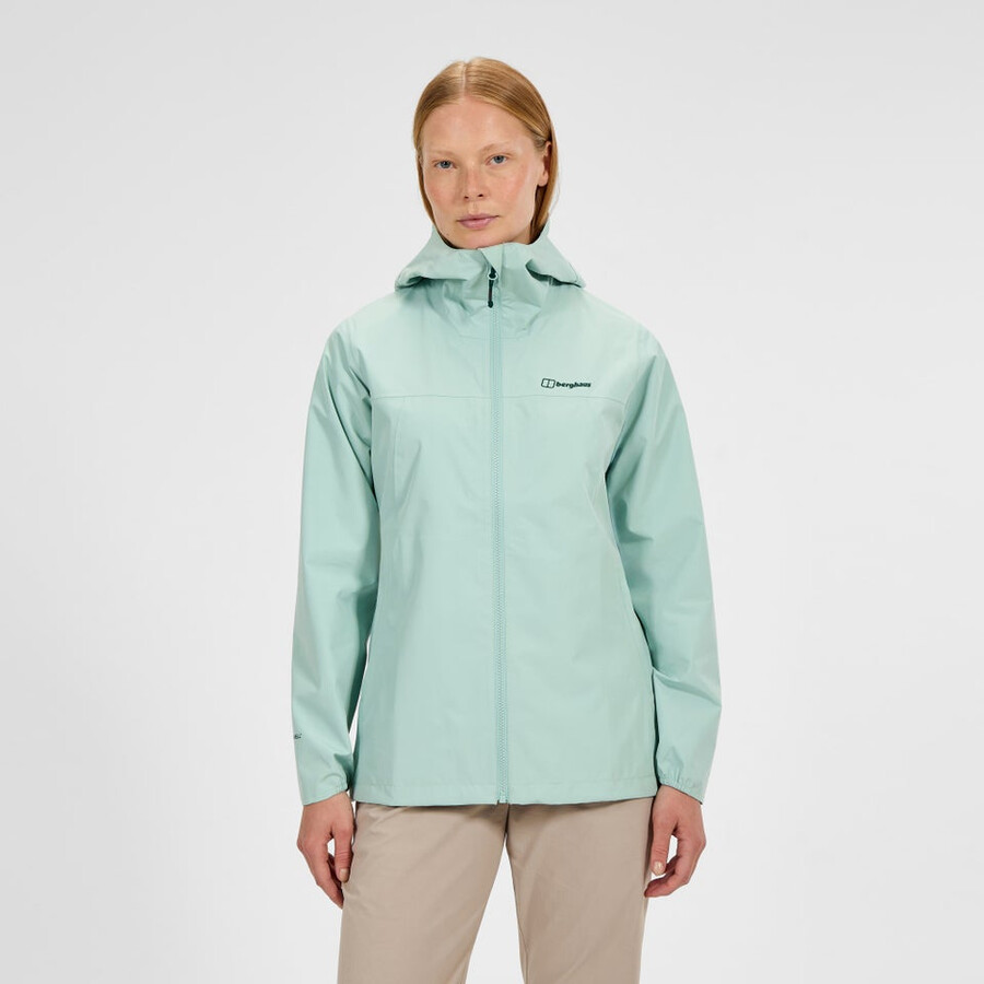 las mujeres del diluvio pro 3.0 impermeable chaqueta - verde berghaus