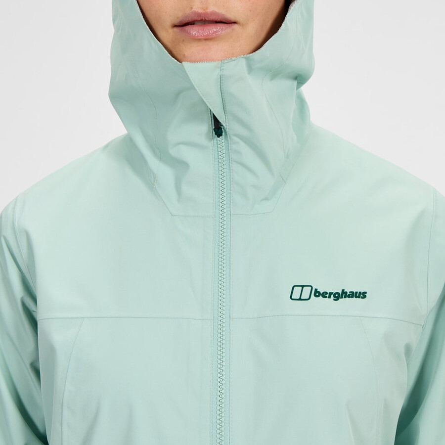 las mujeres del diluvio pro 3.0 impermeable chaqueta - verde berghaus