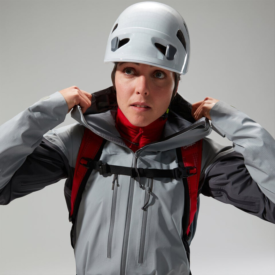 las mujeres del mtn guide alpine pro chaqueta de gore-tex - gris berghaus