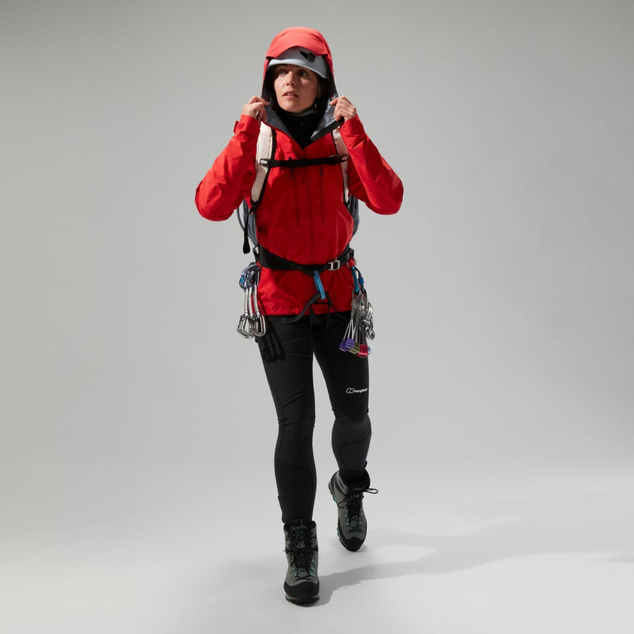 las mujeres del mtn guide alpine pro chaqueta de gore-tex - rojo berghaus