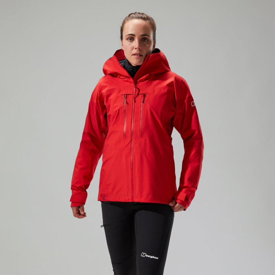 las mujeres del mtn guide alpine pro chaqueta de gore-tex - rojo berghaus