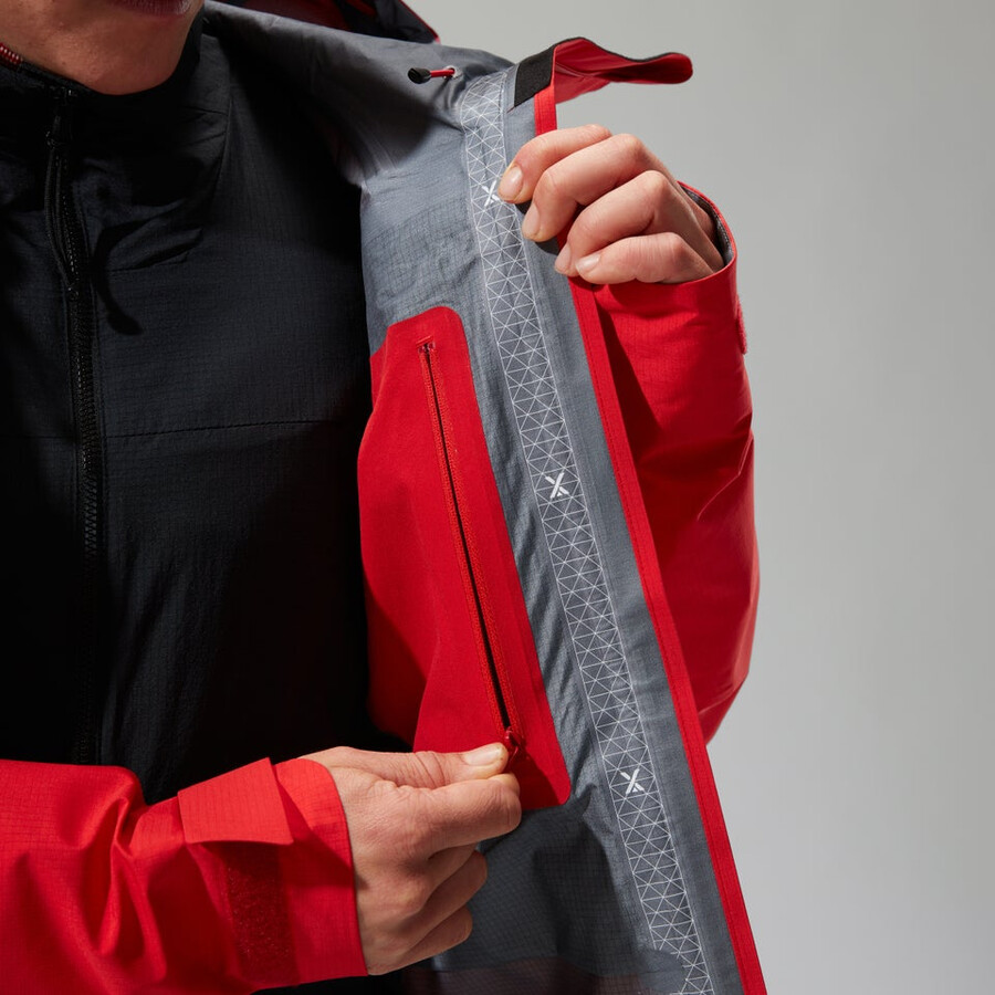 las mujeres del mtn guide alpine pro chaqueta de gore-tex - rojo berghaus