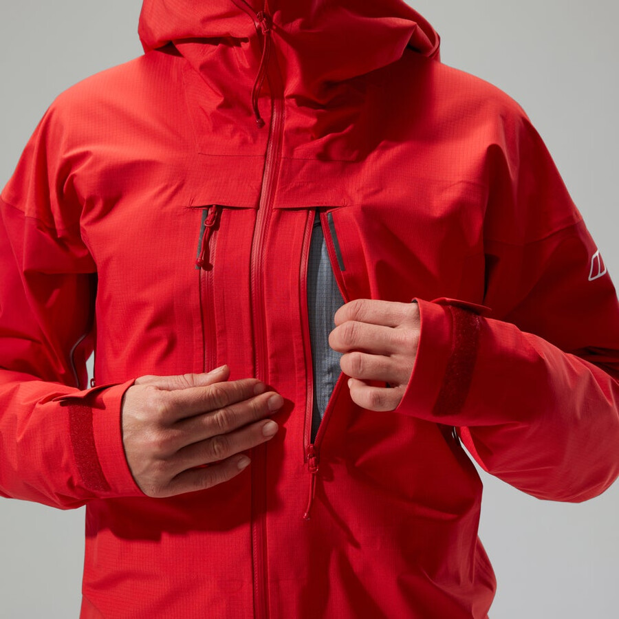 las mujeres del mtn guide alpine pro chaqueta de gore-tex - rojo berghaus