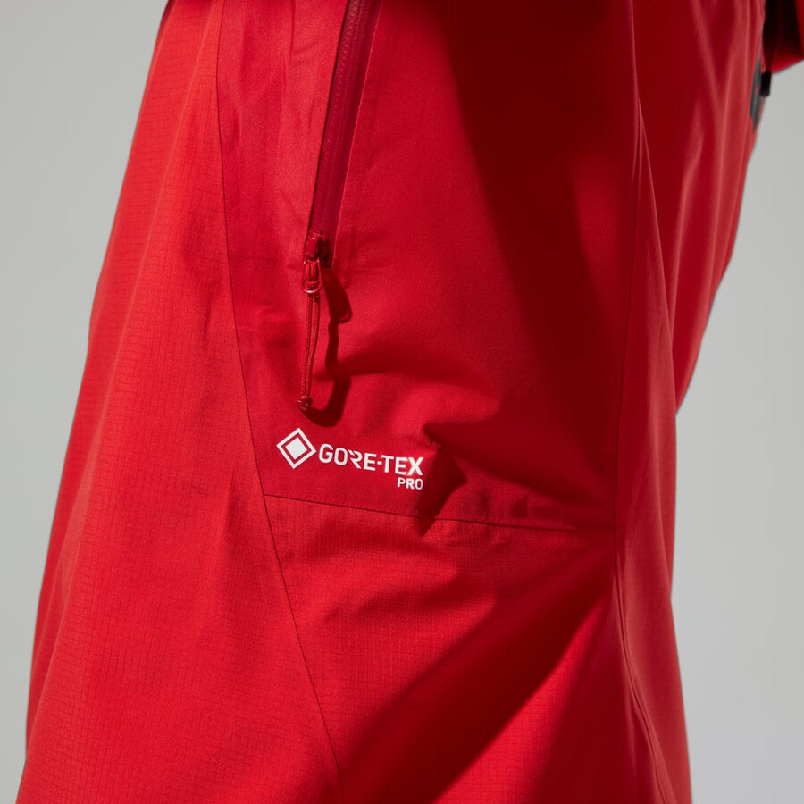 las mujeres del mtn guide alpine pro chaqueta de gore-tex - rojo berghaus
