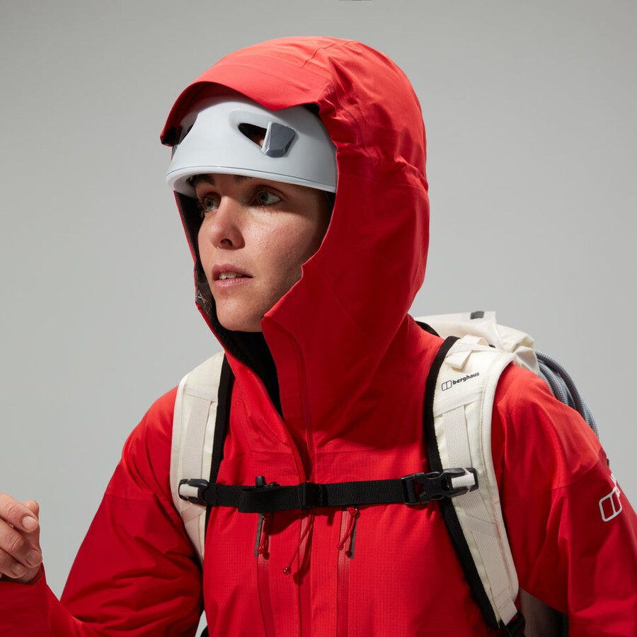 las mujeres del mtn guide alpine pro chaqueta de gore-tex - rojo berghaus