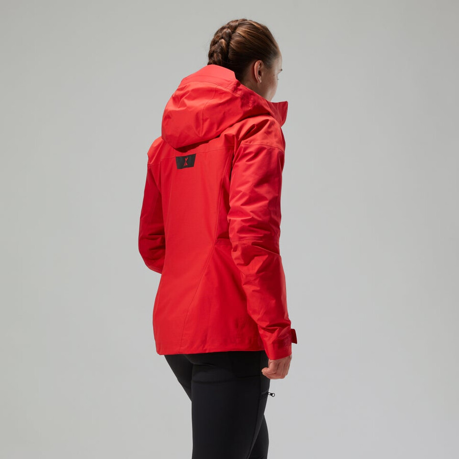las mujeres del mtn guide alpine pro chaqueta de gore-tex - rojo berghaus