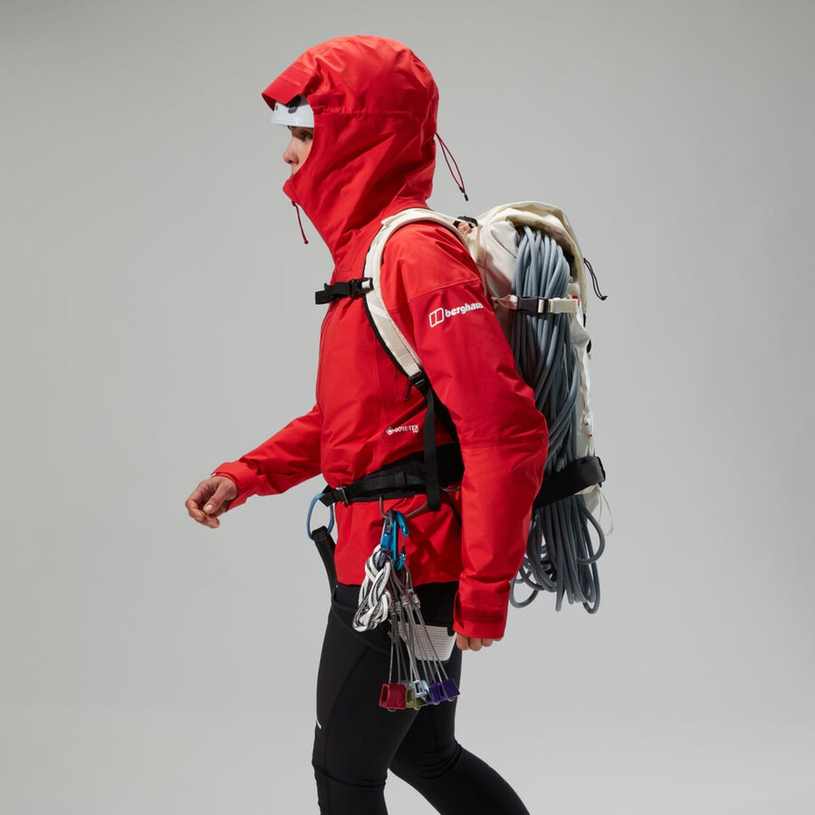 las mujeres del mtn guide alpine pro chaqueta de gore-tex - rojo berghaus