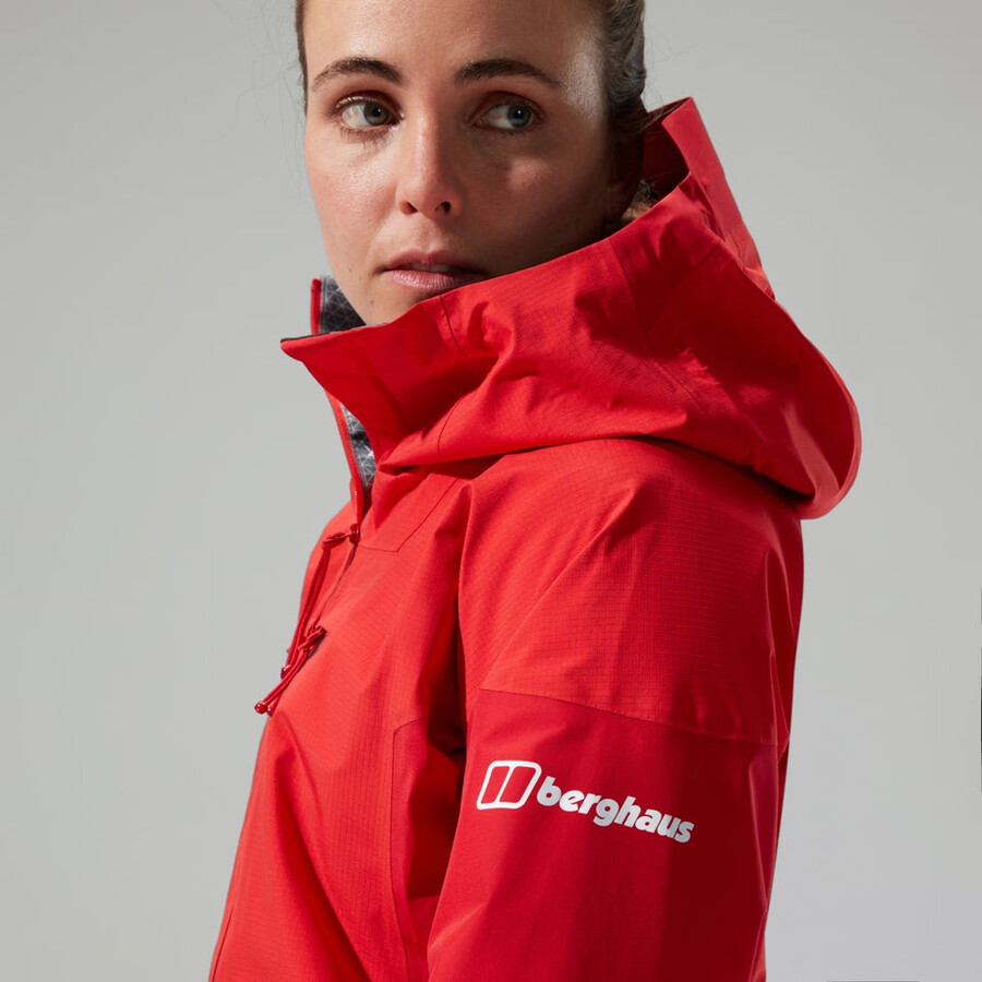 las mujeres del mtn guide alpine pro chaqueta de gore-tex - rojo berghaus