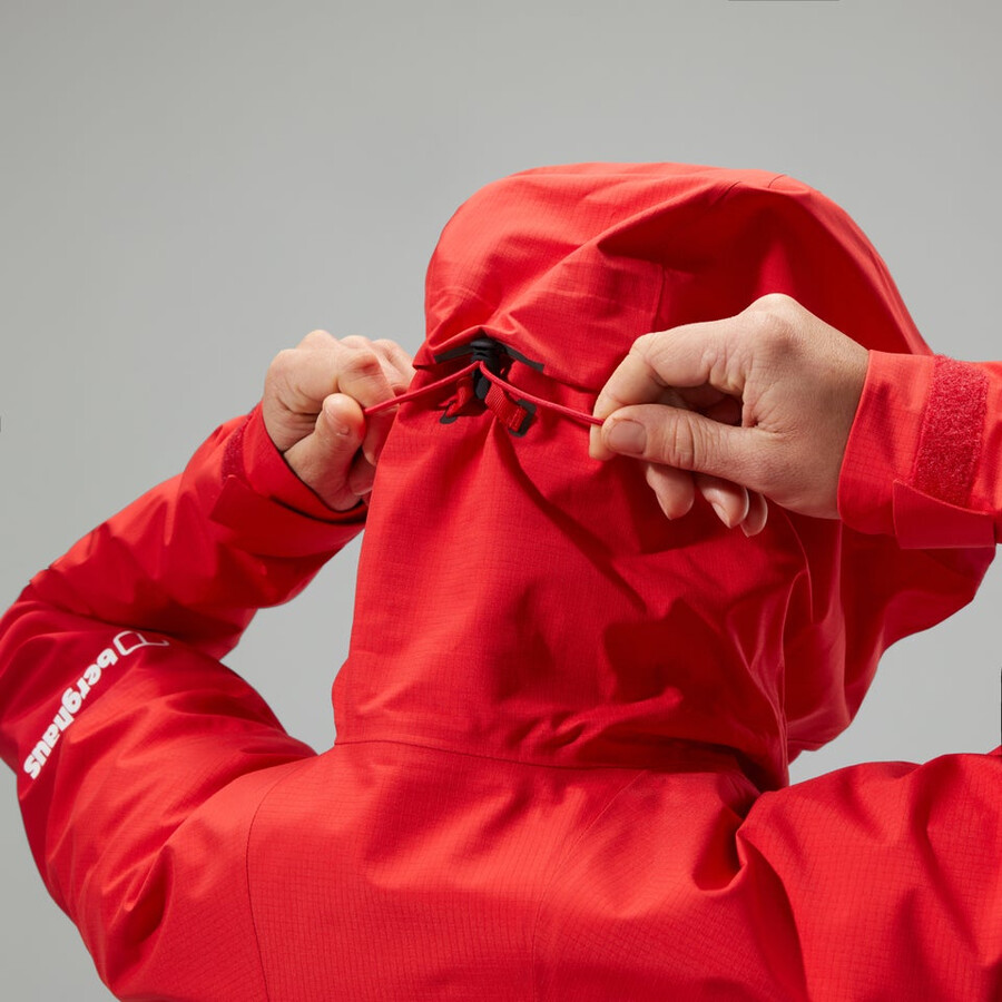 las mujeres del mtn guide alpine pro chaqueta de gore-tex - rojo berghaus