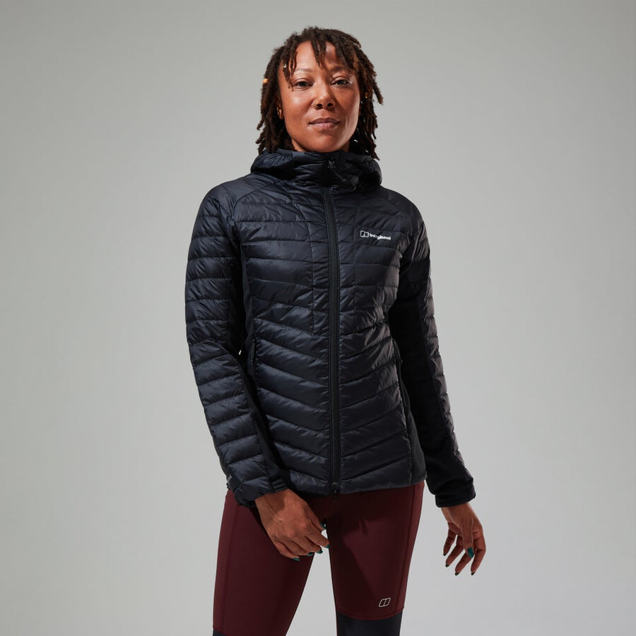 la mujer de tefra 2.0 con capucha chaqueta de aislamiento negro berghaus