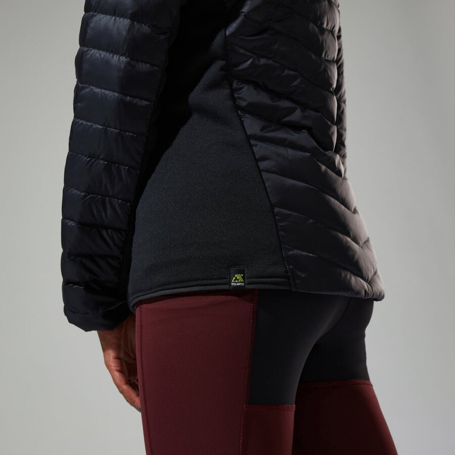 la mujer de tefra 2.0 con capucha chaqueta de aislamiento negro berghaus