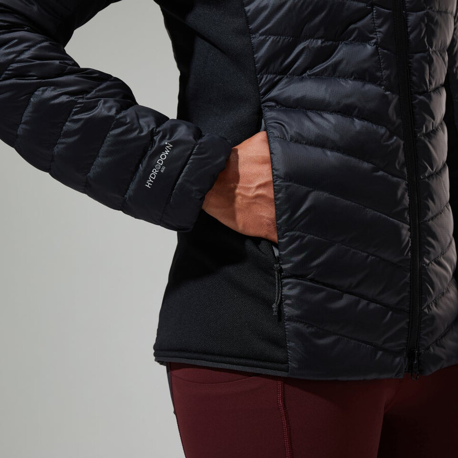 la mujer de tefra 2.0 con capucha chaqueta de aislamiento negro berghaus