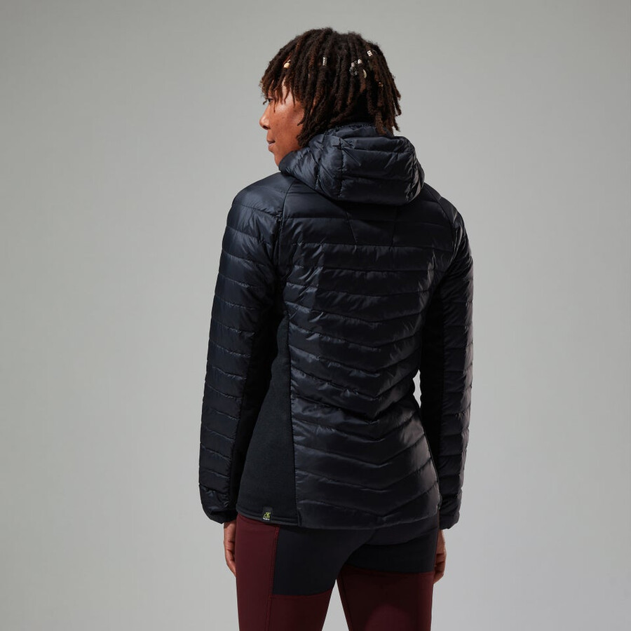 la mujer de tefra 2.0 con capucha chaqueta de aislamiento negro berghaus