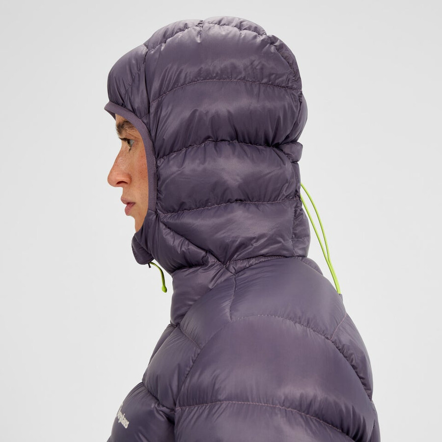 cumbre de mujeres nómadas abajo chaqueta púrpura berghaus
