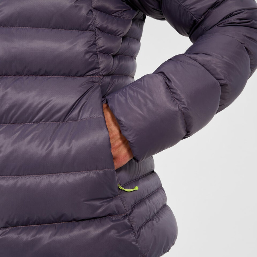 cumbre de mujeres nómadas abajo chaqueta púrpura berghaus