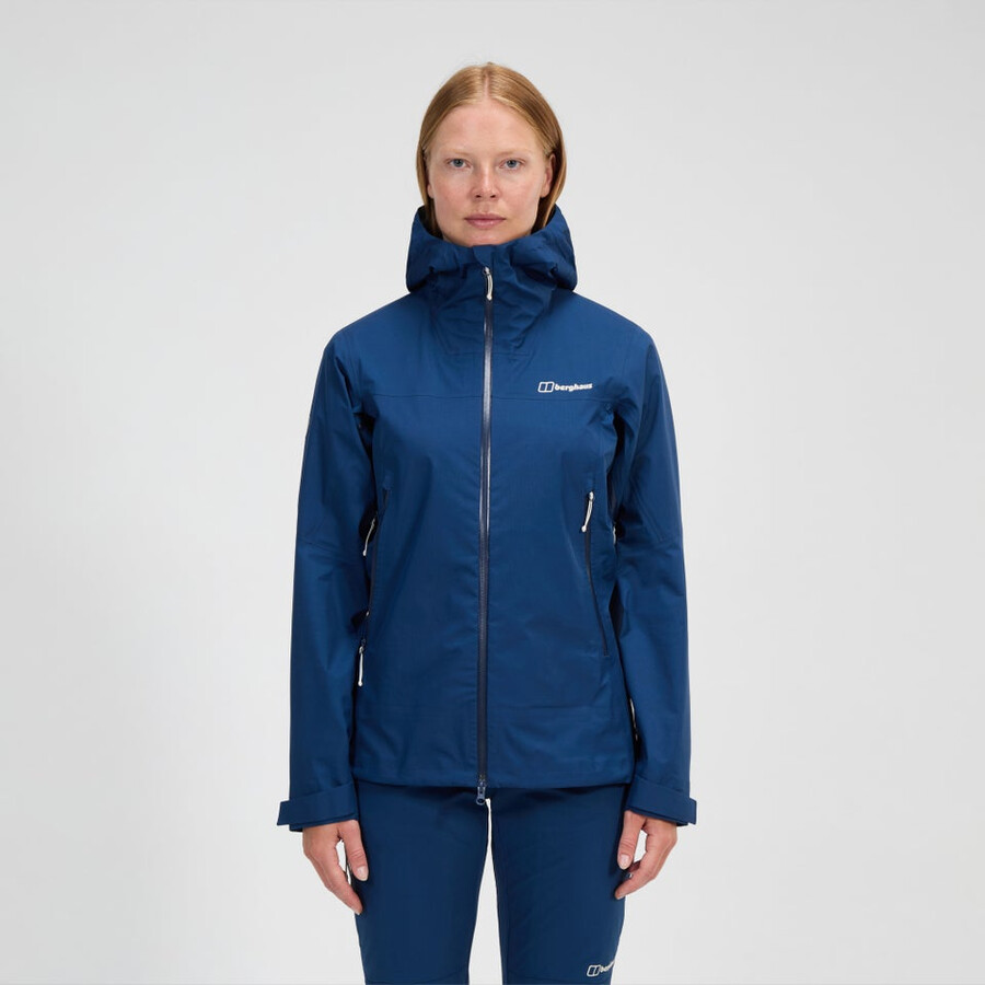 cumbre de mujeres buscador de la chaqueta de gore-tex - azul berghaus