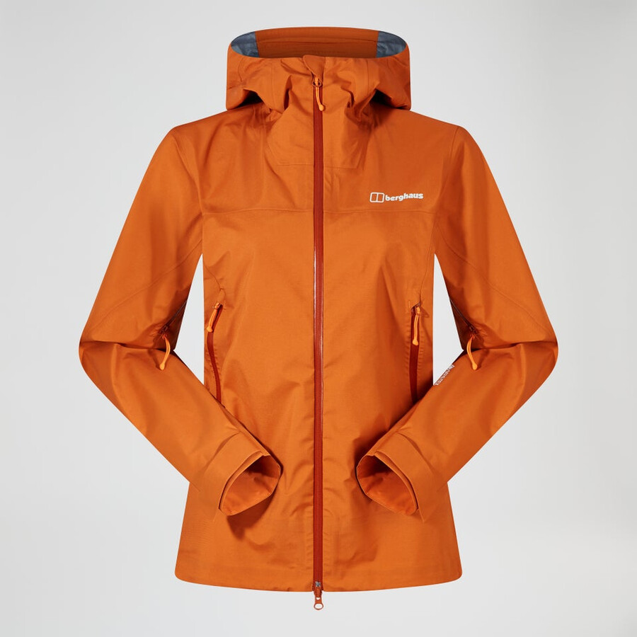 cumbre de mujeres buscador de la chaqueta de gore-tex - naranja berghaus