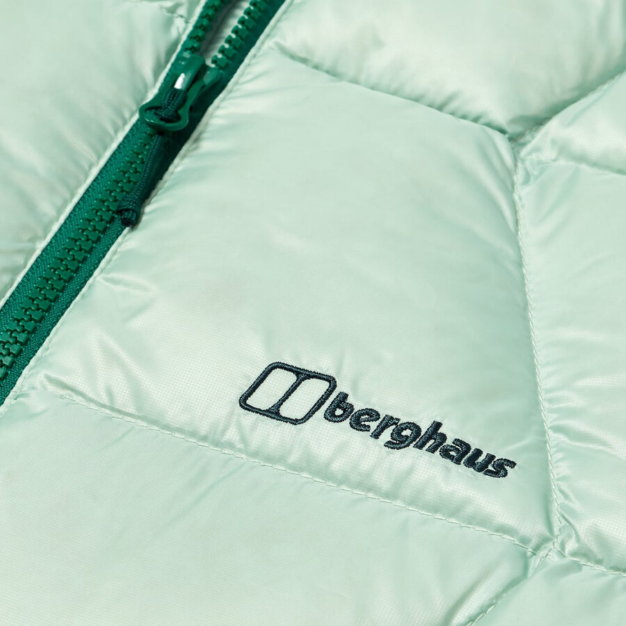 las mujeres del explorador de largo abajo chaqueta - verde berghaus