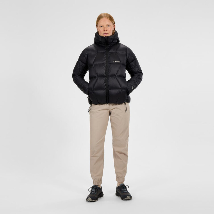 las mujeres del explorador de abajo chaqueta - negro berghaus