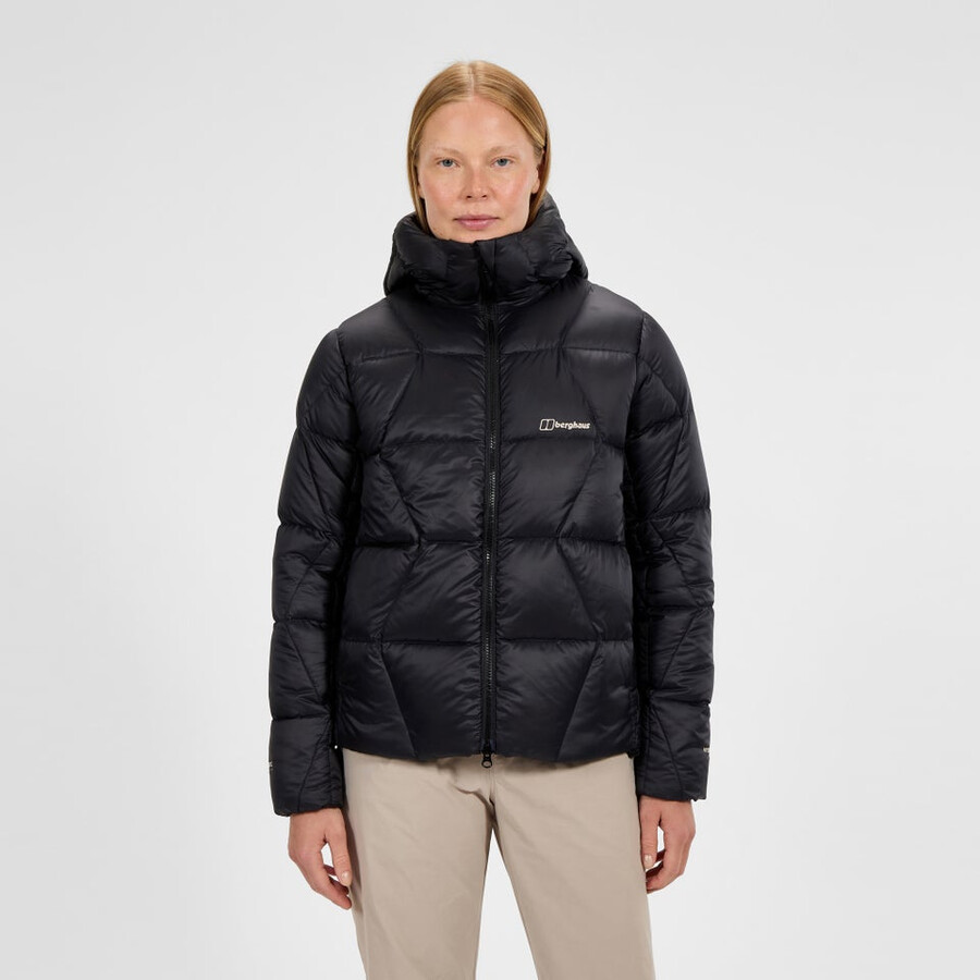 las mujeres del explorador de abajo chaqueta - negro berghaus