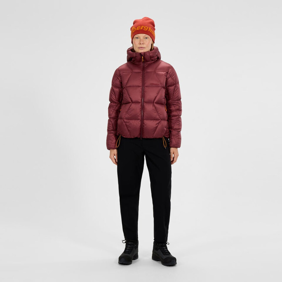 las mujeres del explorador de abajo chaqueta - rojo berghaus
