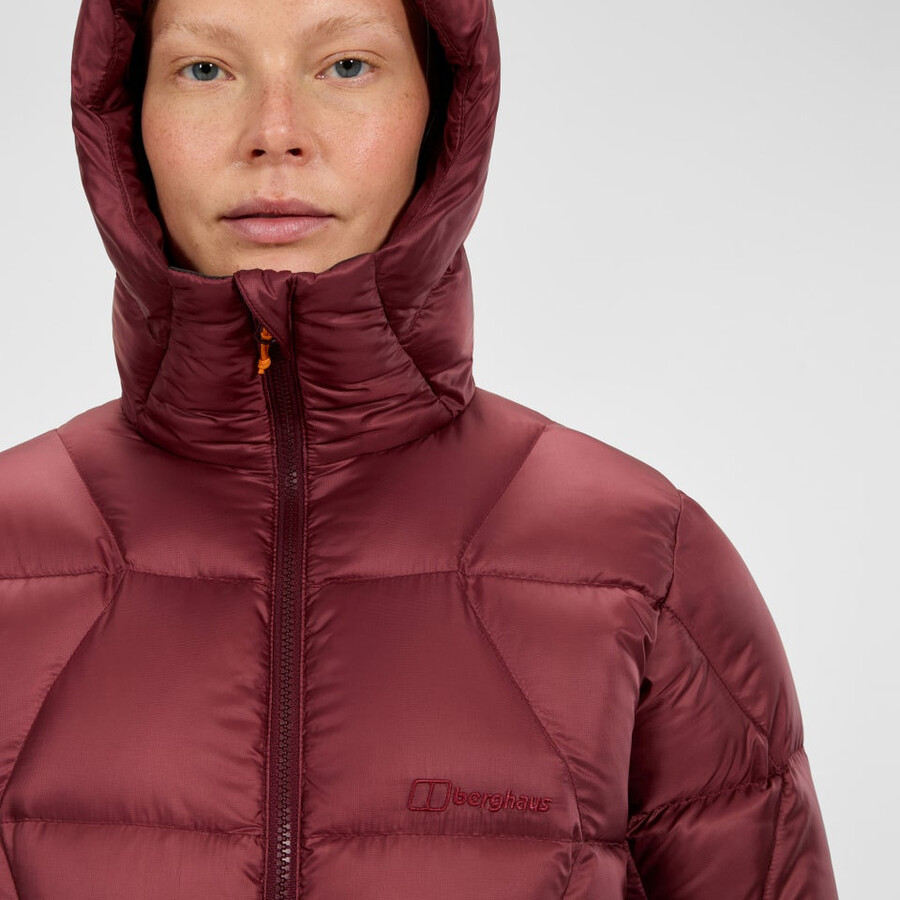 las mujeres del explorador de abajo chaqueta - rojo berghaus