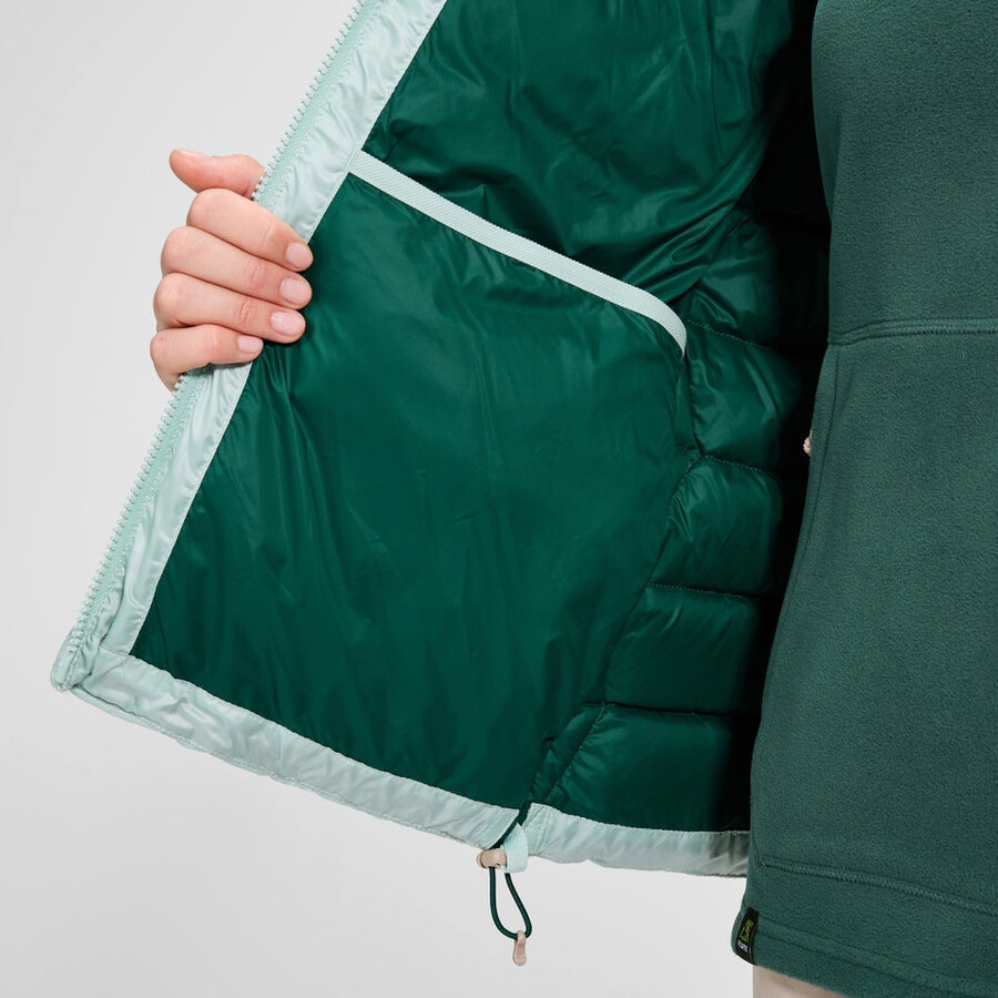 las mujeres del explorador de abajo chaqueta - verde berghaus