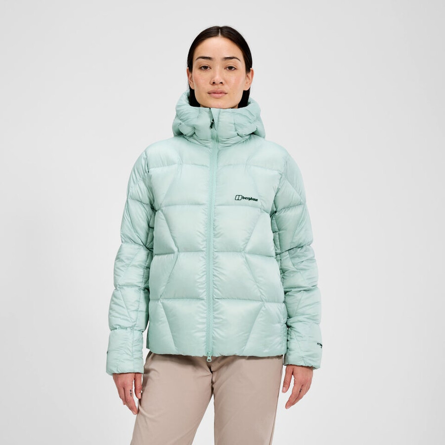 las mujeres del explorador de abajo chaqueta - verde berghaus