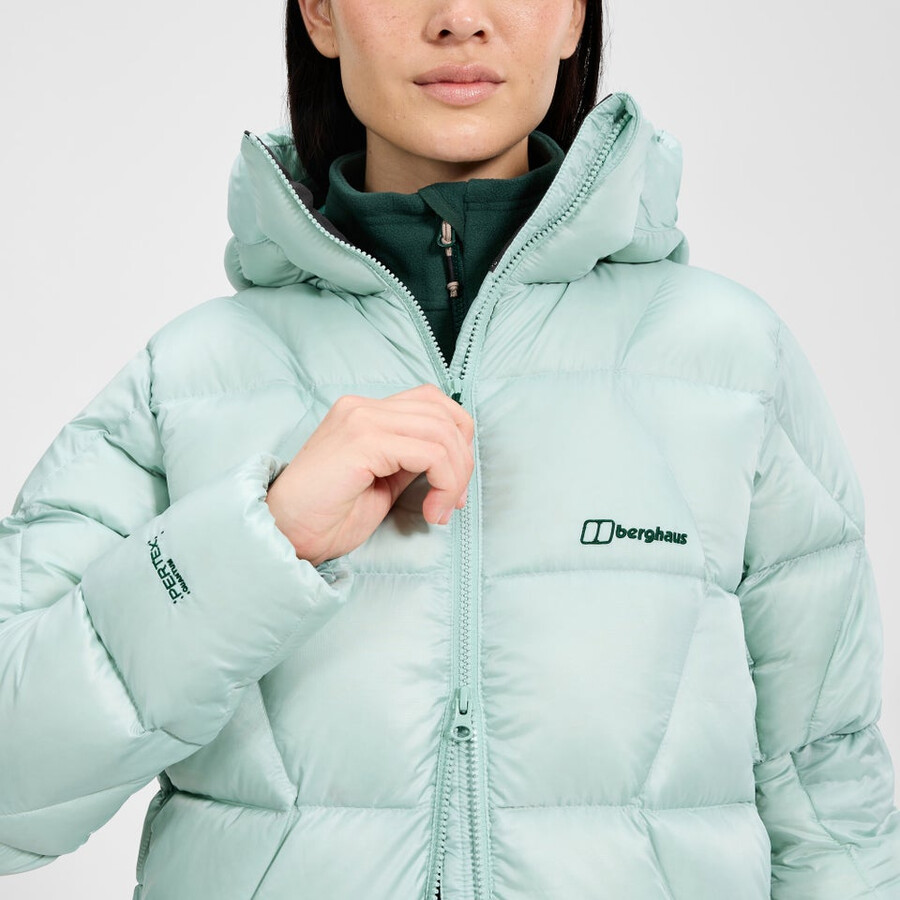 las mujeres del explorador de abajo chaqueta - verde berghaus