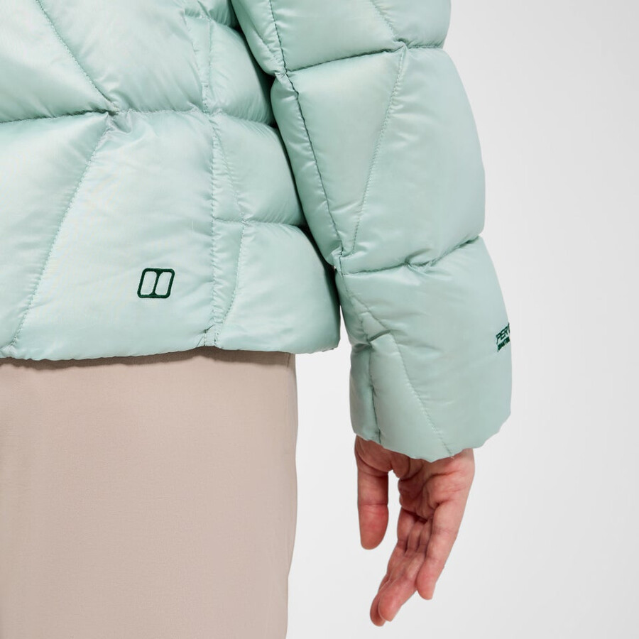 las mujeres del explorador de abajo chaqueta - verde berghaus