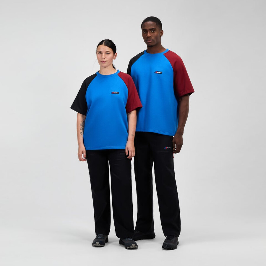 unisex tormenta 25 de camiseta de manga corta - azulrojo berghaus
