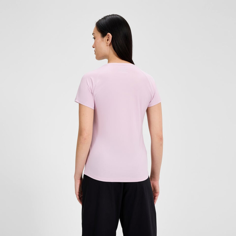 la mujer 247 de la tripulación de manga corta tech tee - rosa berghaus