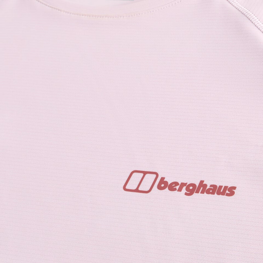 la mujer 247 de la tripulación de manga corta tech tee - rosa berghaus