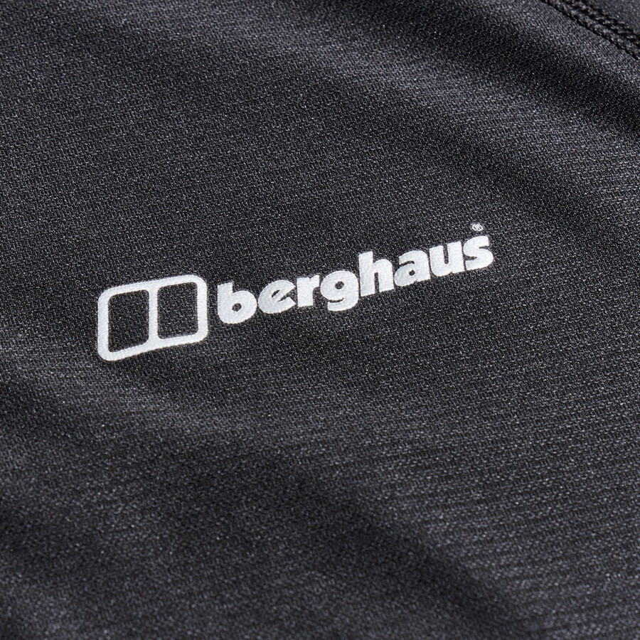 la mujer 247 tech camiseta de manga larga de la mitad de cremallera - negro berghaus