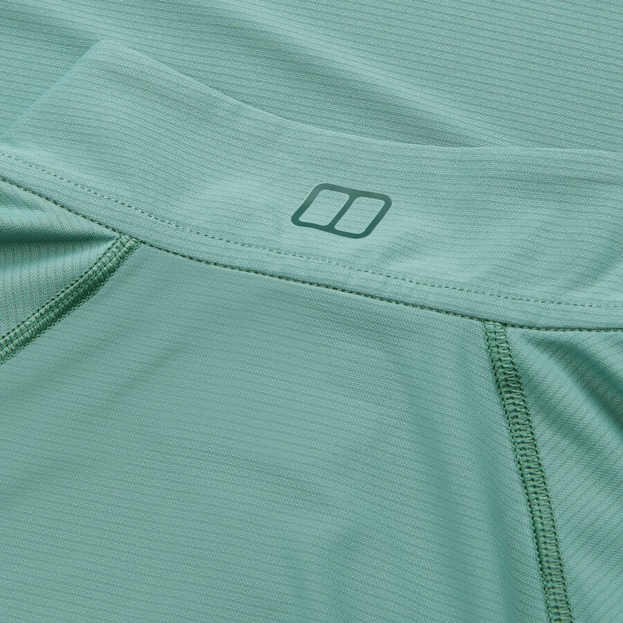 la mujer 247 mitad zip tech de manga larga - camiseta verde berghaus